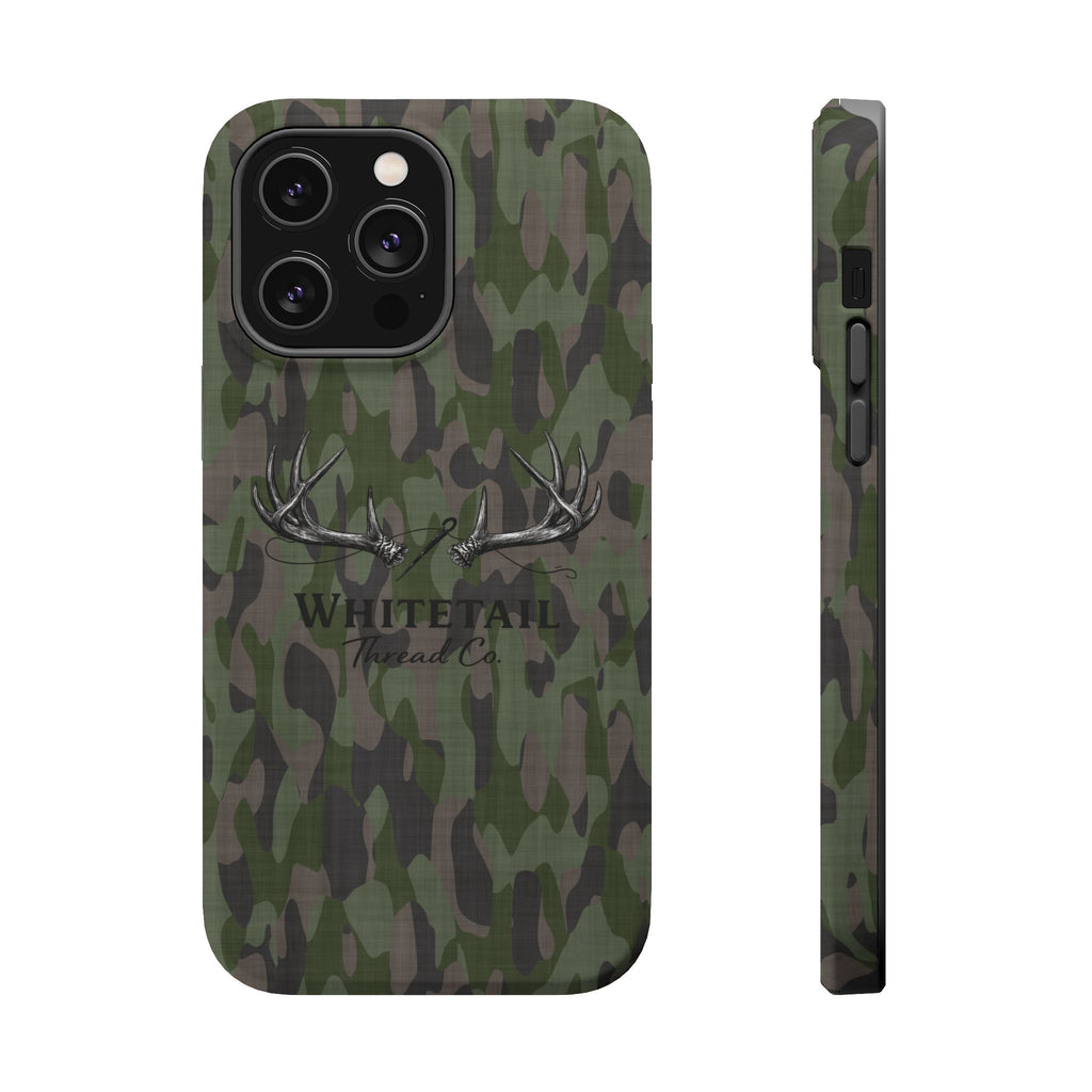Camouflage Whitetail Antlers Phone Case — Magnetic Impact-Resistant