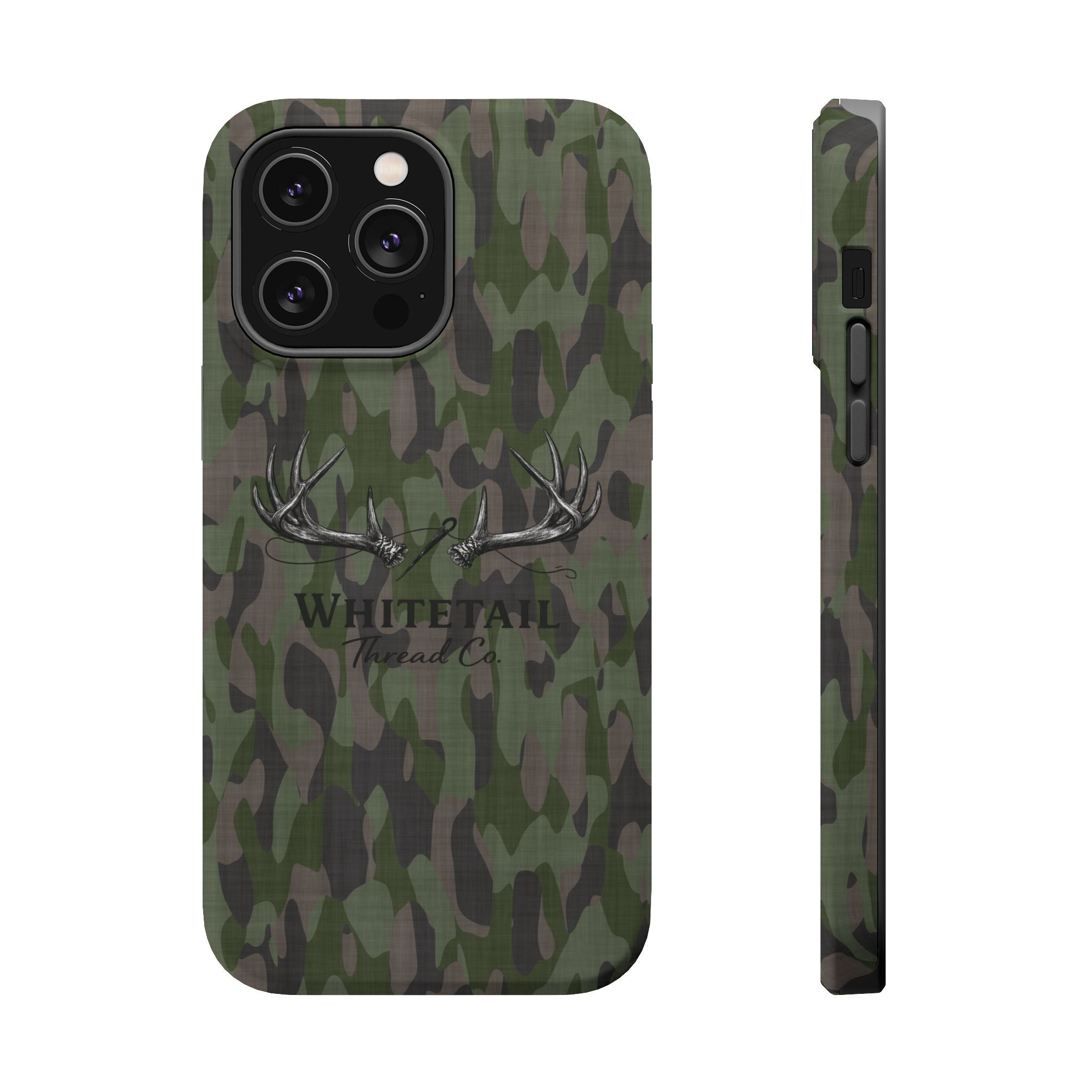 Camouflage Whitetail Antlers Phone Case — Magnetic Impact-Resistant