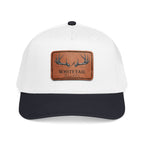 Leather Whitetail Thread Patch Hat — Whitetail Antlers Outdoor Hat
