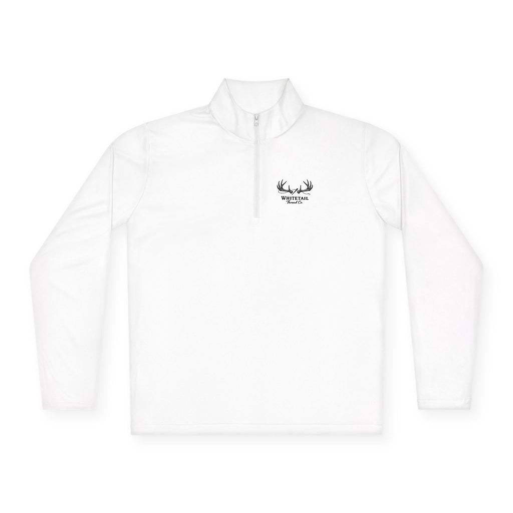 Quarter-Zip Pullover — Minimal Antler Logo Pullover