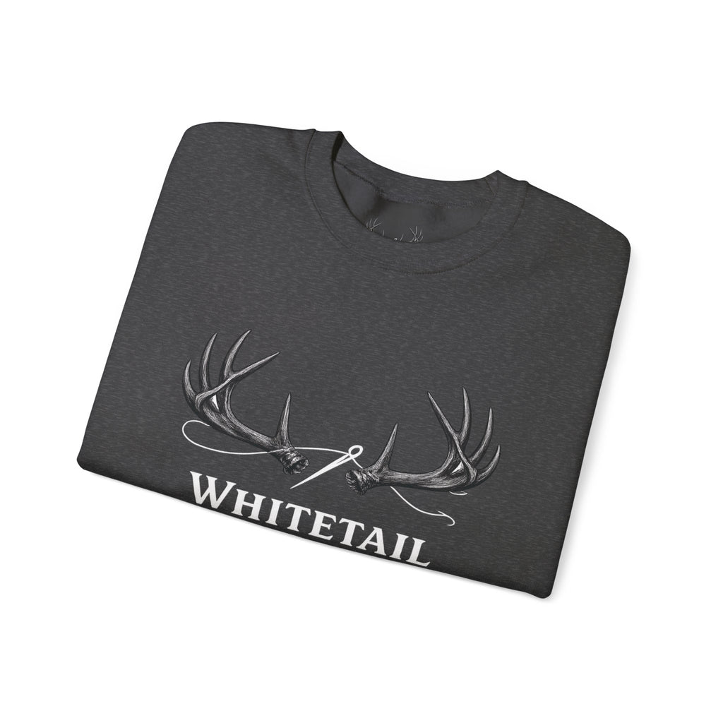 Whitetail Thread Co. Antler Crewneck Sweatshirt — American Flag Sleeve