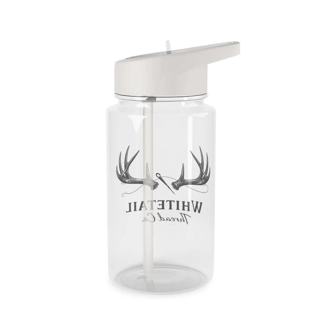 Whitetail Antler Water Bottle — Hunting Logo Sports Bottle with Straw