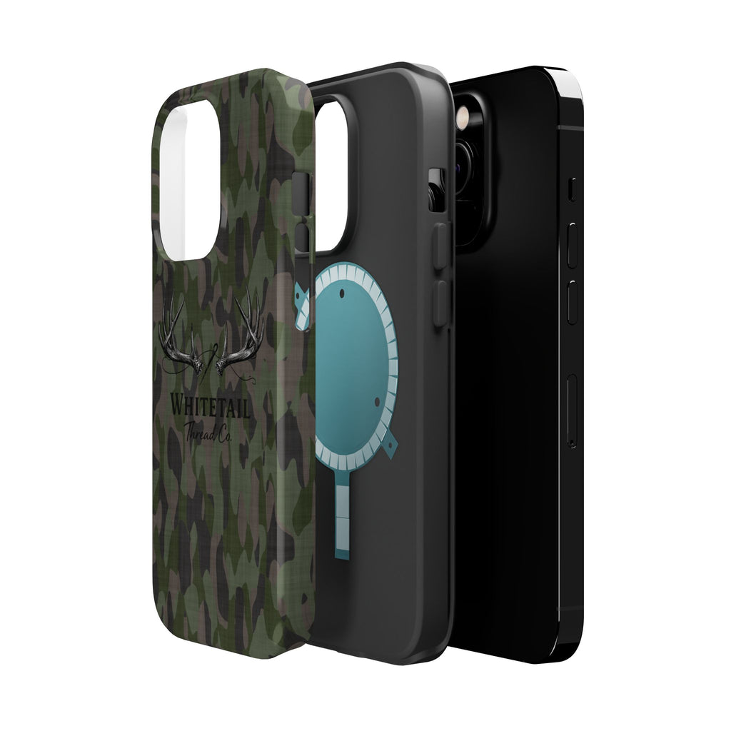 Camouflage Whitetail Antlers Phone Case — Magnetic Impact-Resistant