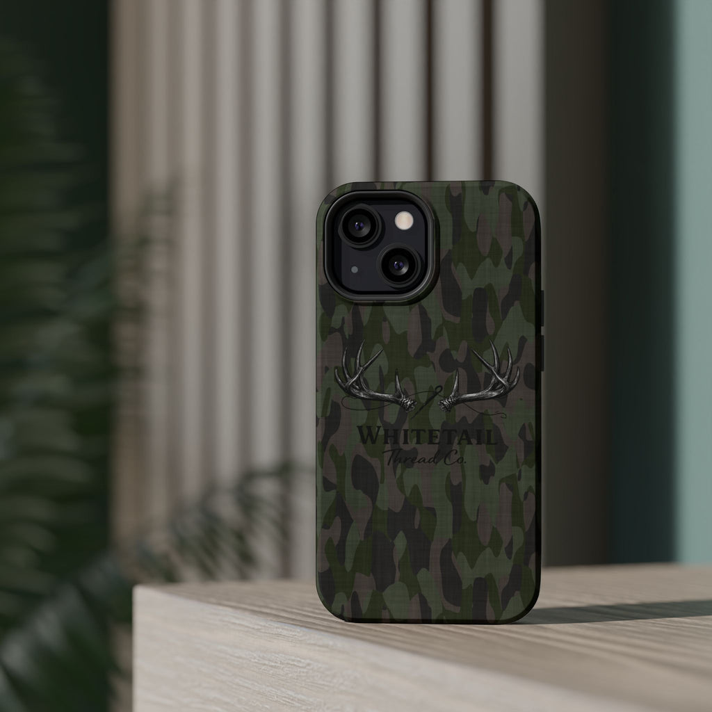 Camouflage Whitetail Antlers Phone Case — Magnetic Impact-Resistant