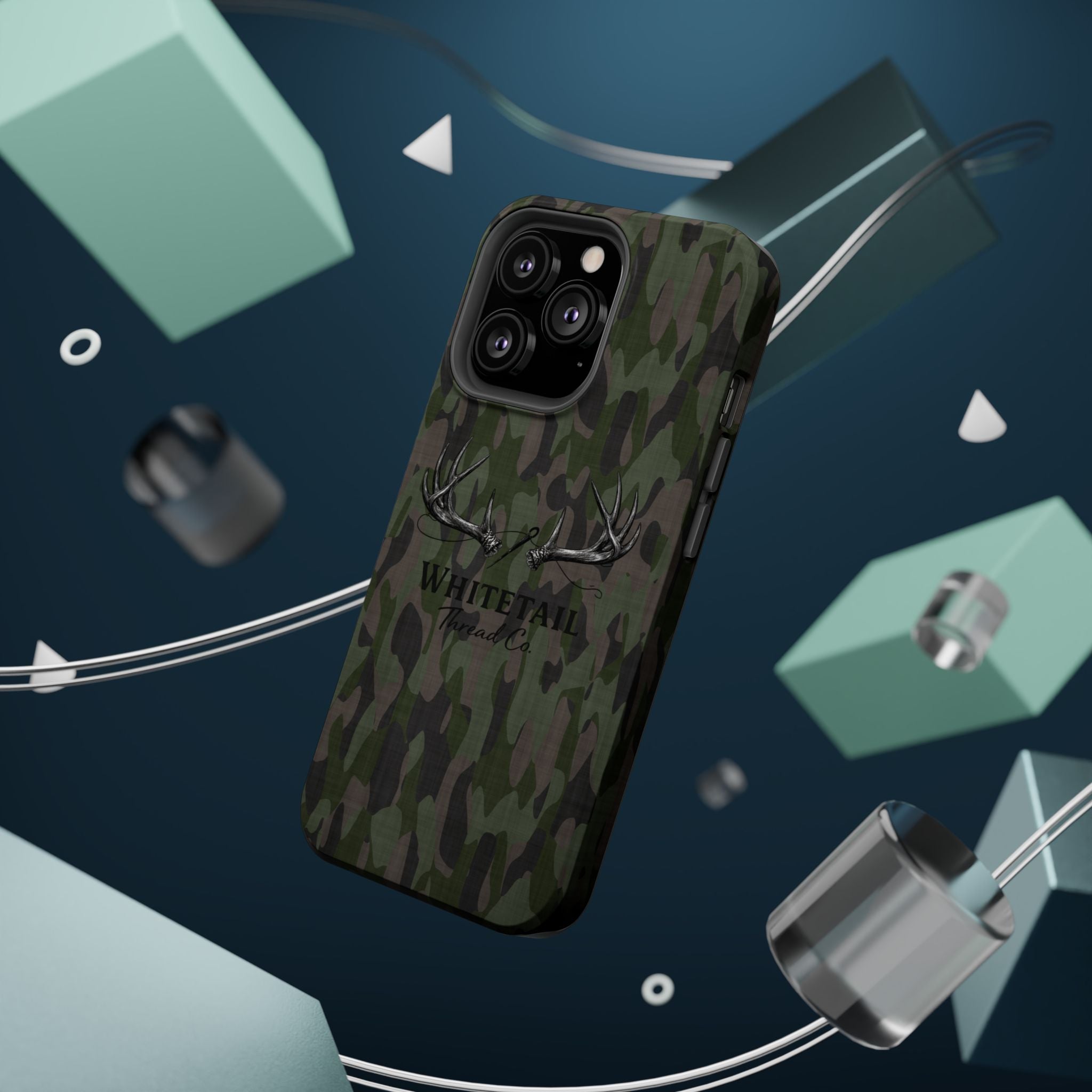 Camouflage Whitetail Antlers Phone Case — Magnetic Impact-Resistant