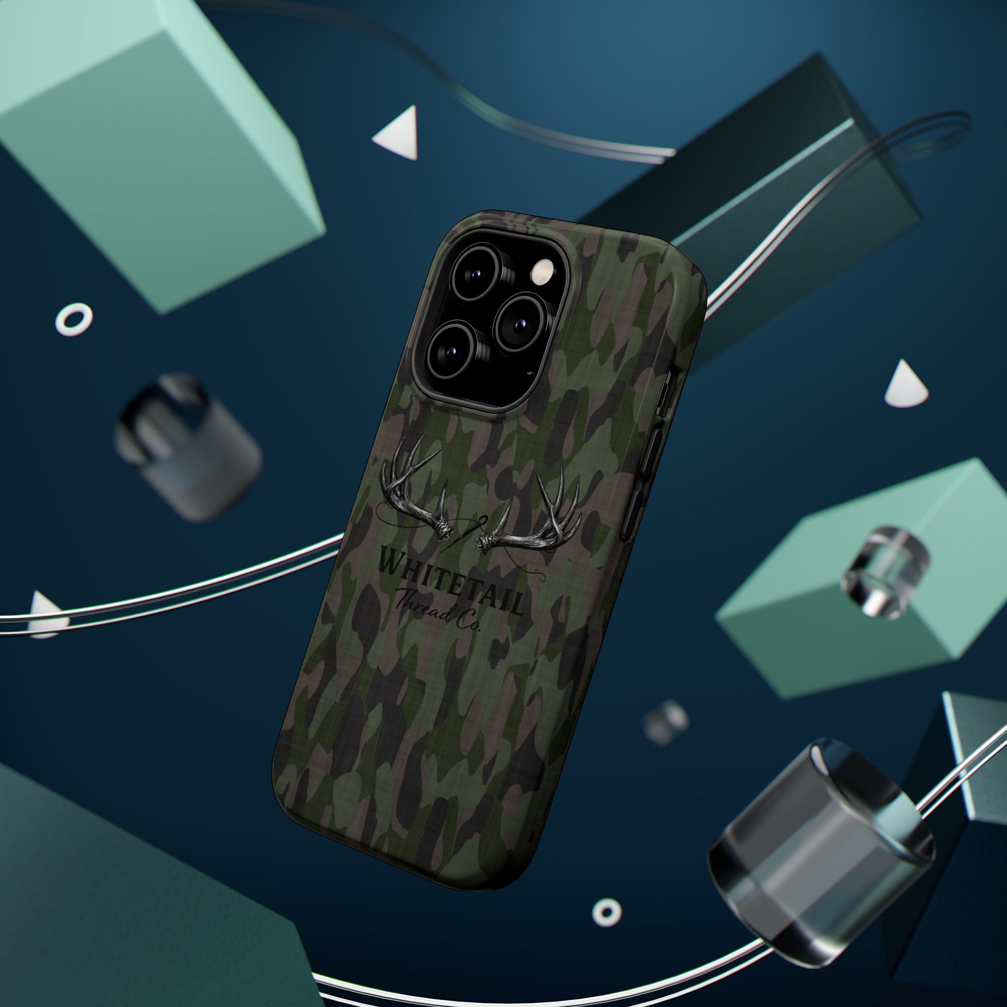 Camouflage Whitetail Antlers Phone Case — Magnetic Impact-Resistant