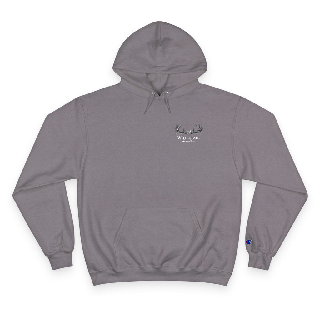 Champion Hoodie — Minimal Antler Logo Pullover
