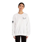 Whitetail Thread Antler Crewneck Sweatshirt — Small logo American Flag Sleeve