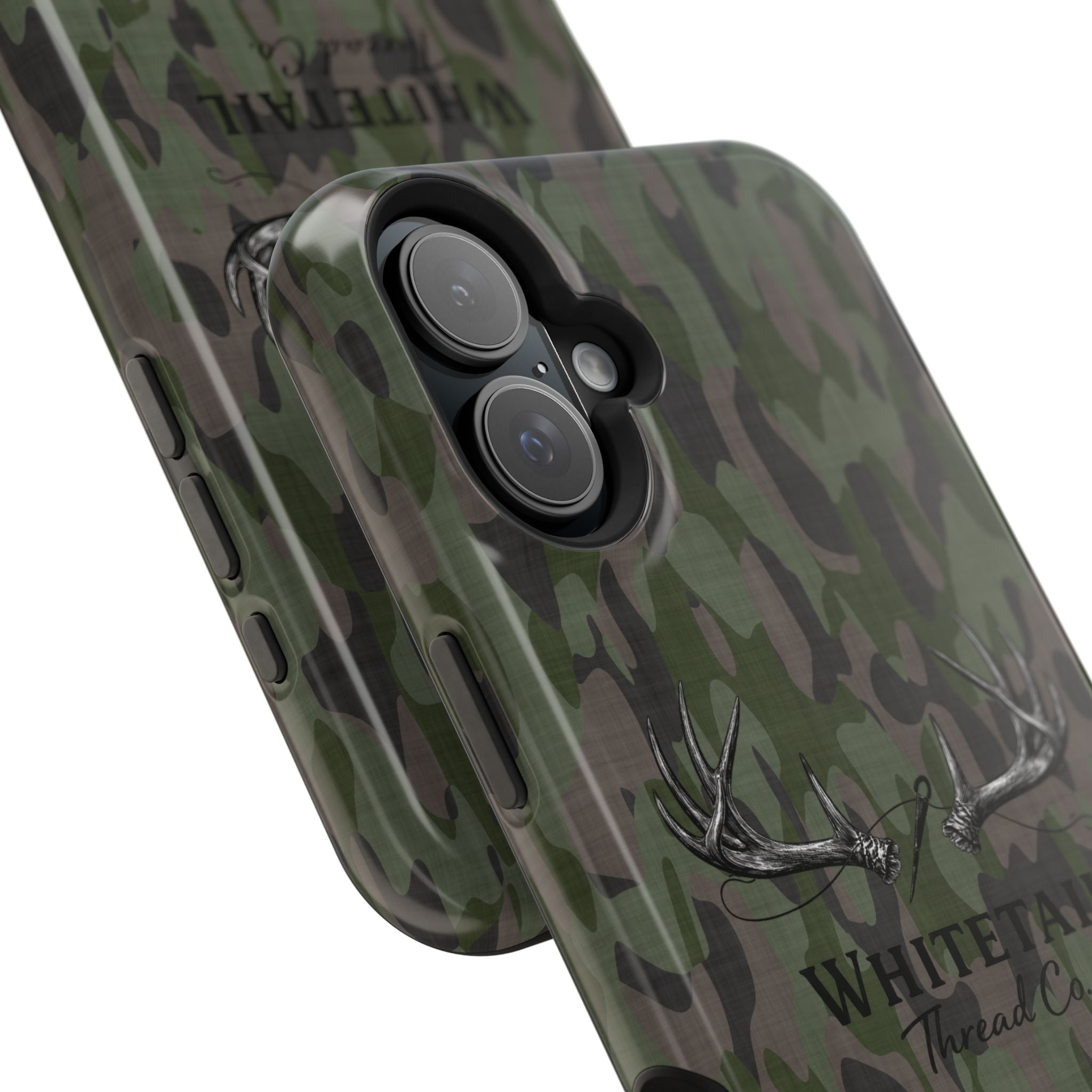 Camouflage Whitetail Antlers Phone Case — Magnetic Impact-Resistant