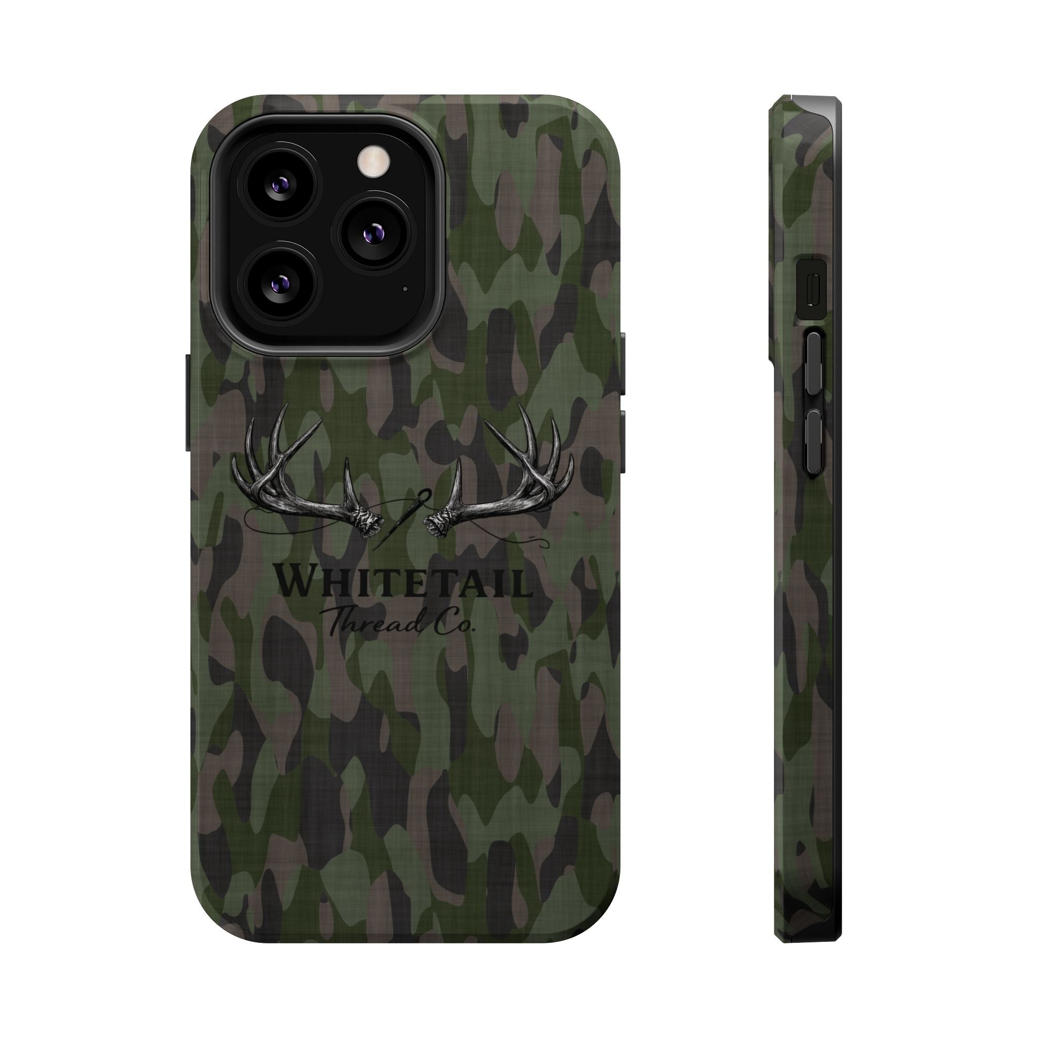Camouflage Whitetail Antlers Phone Case — Magnetic Impact-Resistant