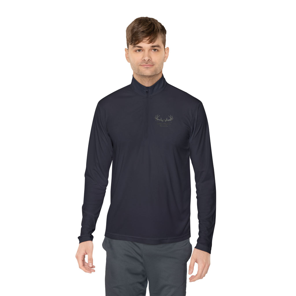 Quarter-Zip Pullover — Minimal Antler Logo Pullover