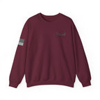 Whitetail Thread Antler Crewneck Sweatshirt — Small logo American Flag Sleeve