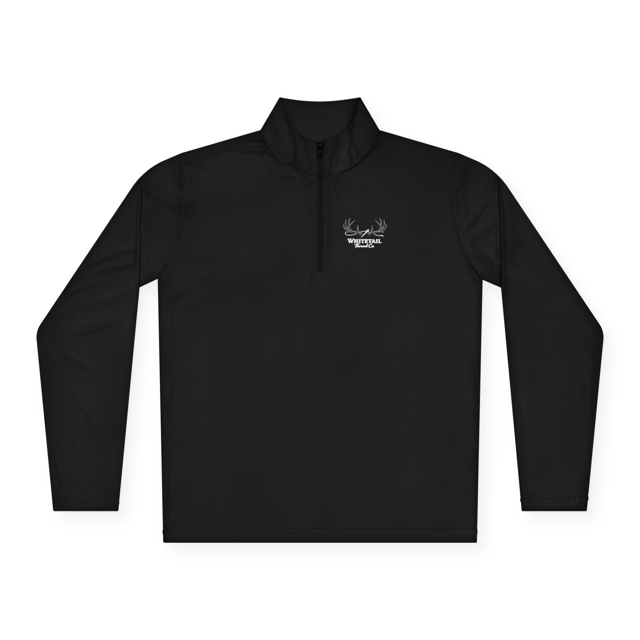 Quarter-Zip Pullover — Minimal Antler Logo Pullover