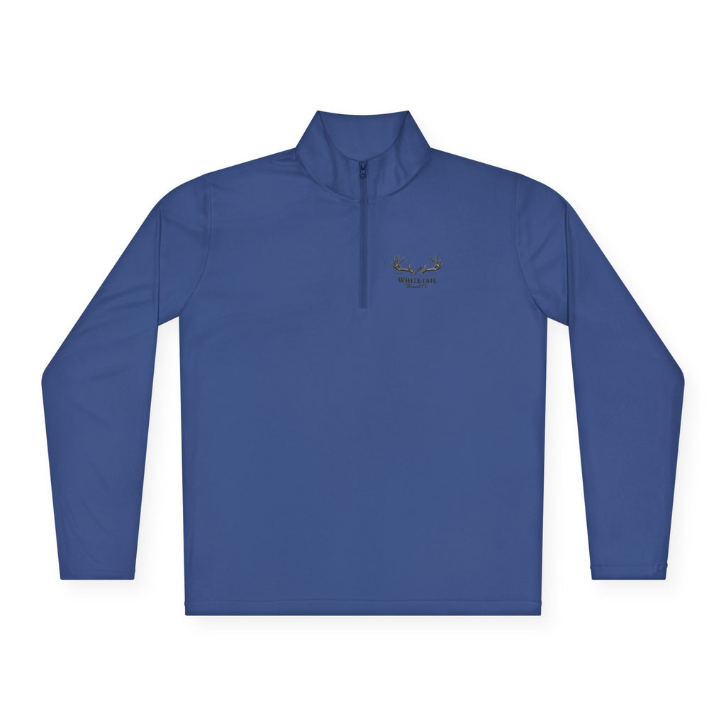 Quarter-Zip Pullover — Minimal Antler Logo Pullover