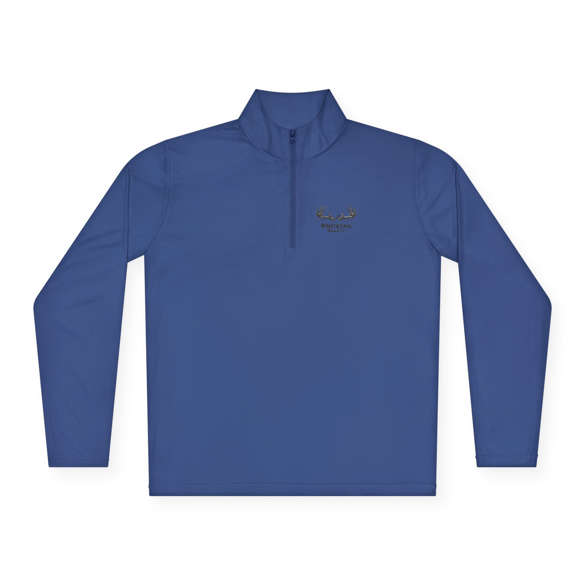 Quarter-Zip Pullover — Minimal Antler Logo Pullover