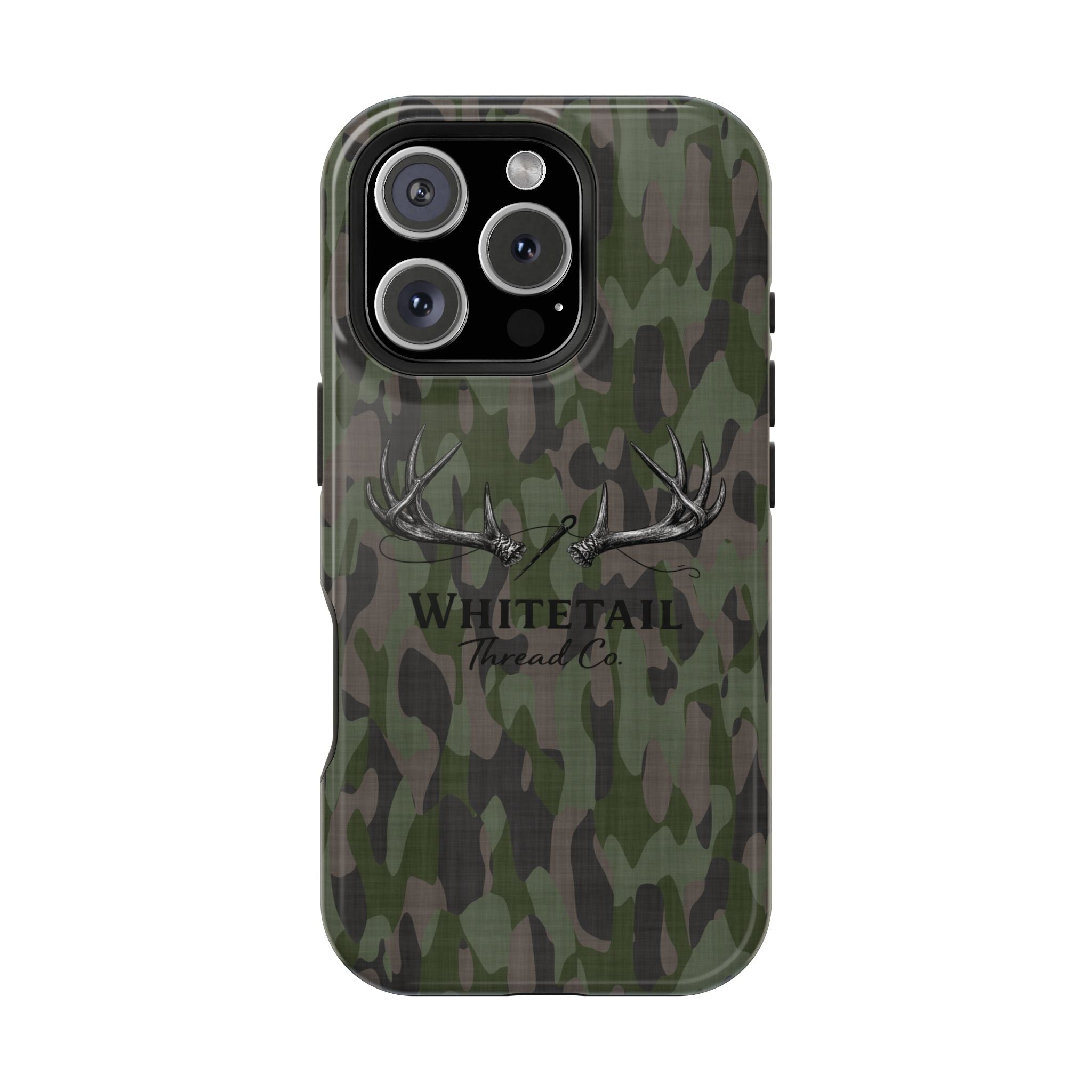 Camouflage Whitetail Antlers Phone Case — Magnetic Impact-Resistant