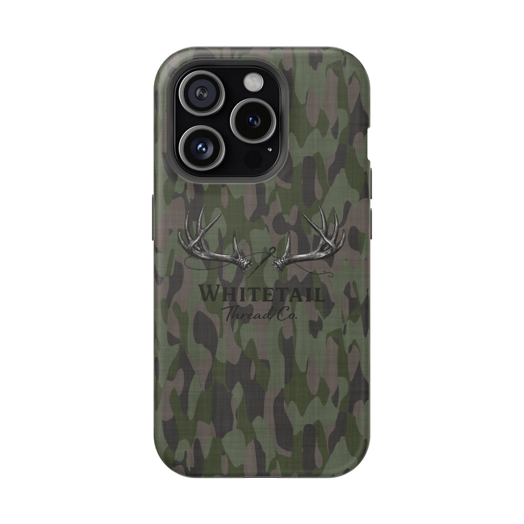 Camouflage Whitetail Antlers Phone Case — Magnetic Impact-Resistant