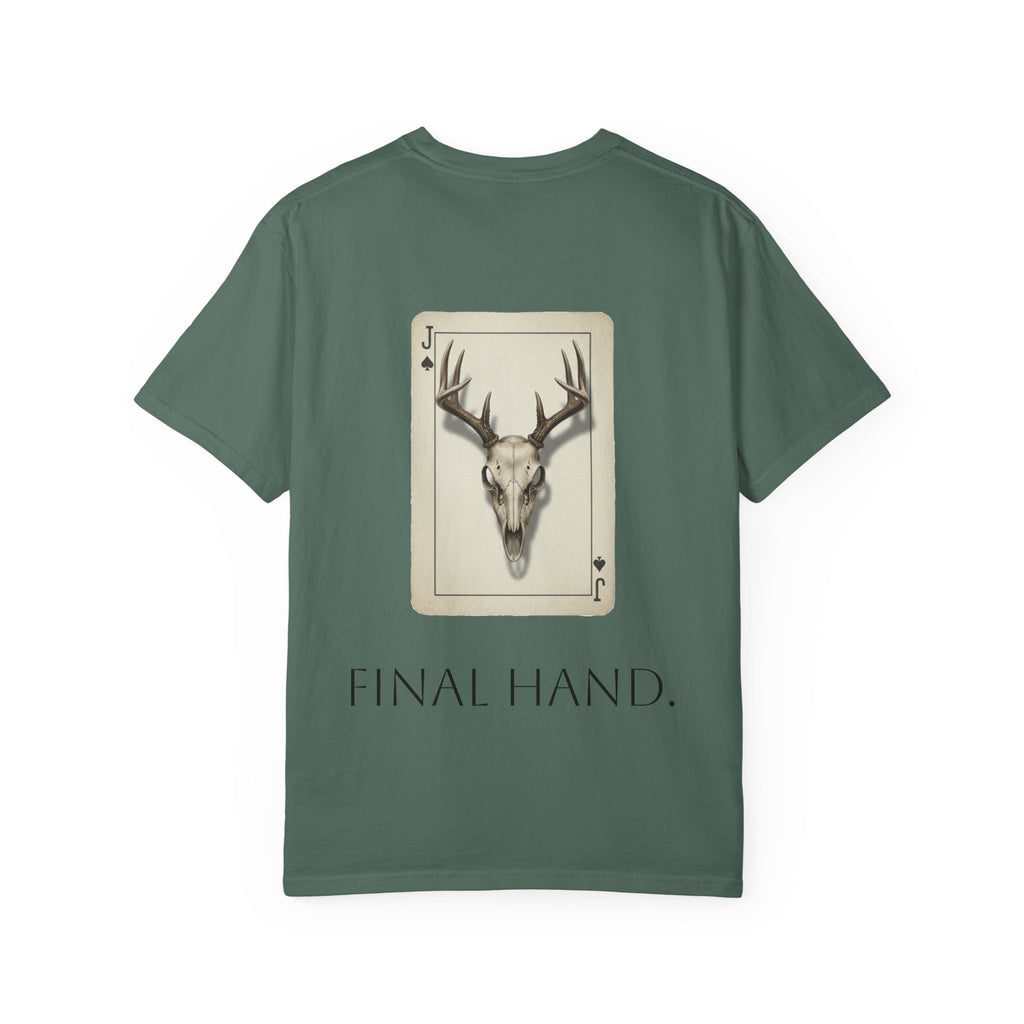 T-Shirt — 'Final Hand' Deer Skull Playing Card Graphic