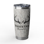 Winter Tree Camo Whitetail Thread Co. 20oz Insulated Tumbler – Camouflage Antler Design