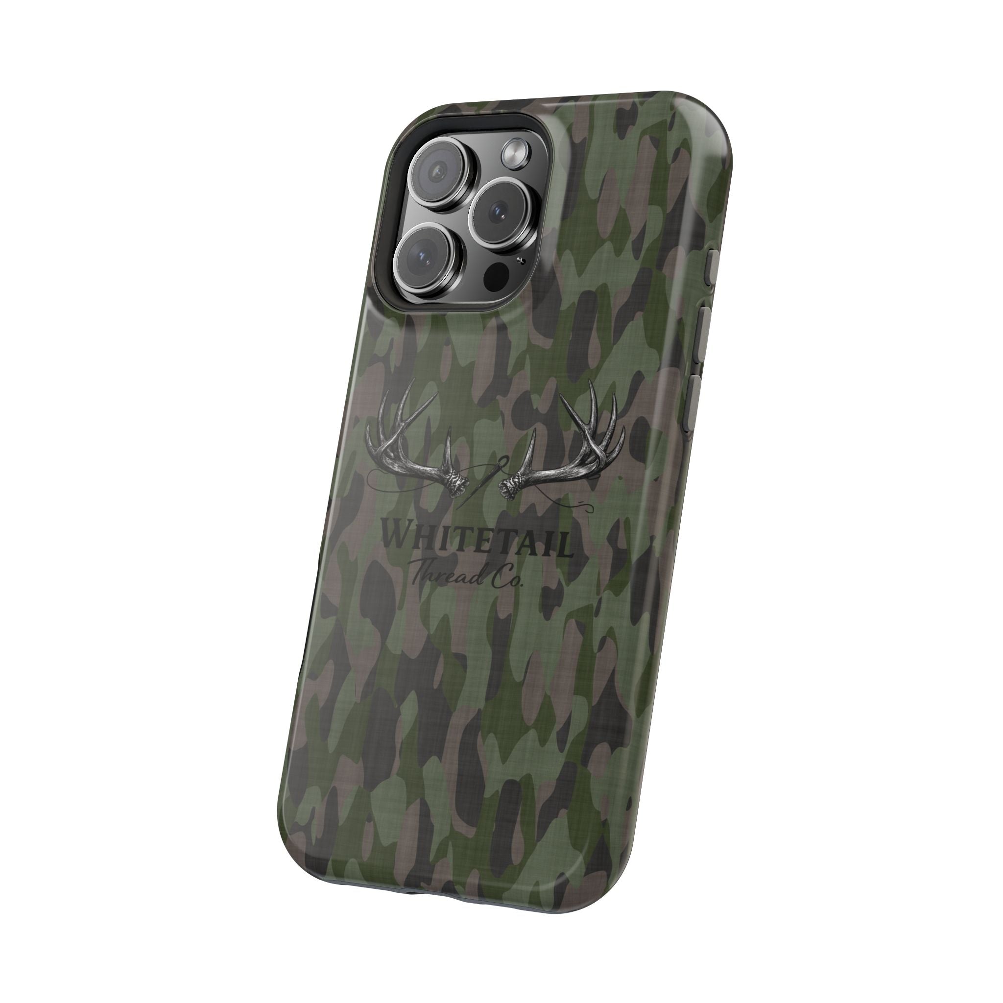 Camouflage Whitetail Antlers Phone Case — Magnetic Impact-Resistant
