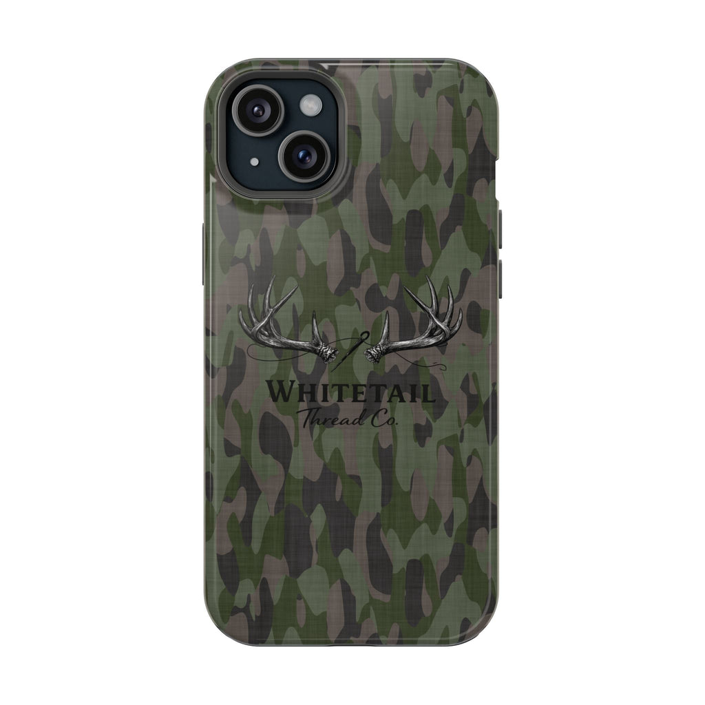 Camouflage Whitetail Antlers Phone Case — Magnetic Impact-Resistant