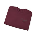 Whitetail Thread Antler Crewneck Sweatshirt — Small logo American Flag Sleeve