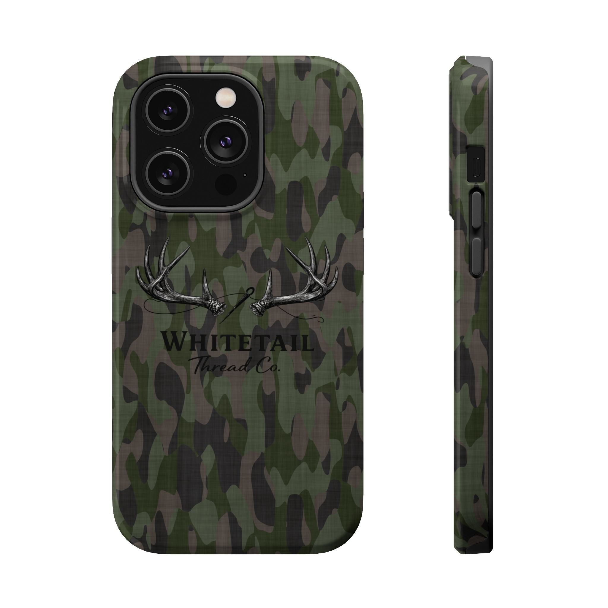 Camouflage Whitetail Antlers Phone Case — Magnetic Impact-Resistant