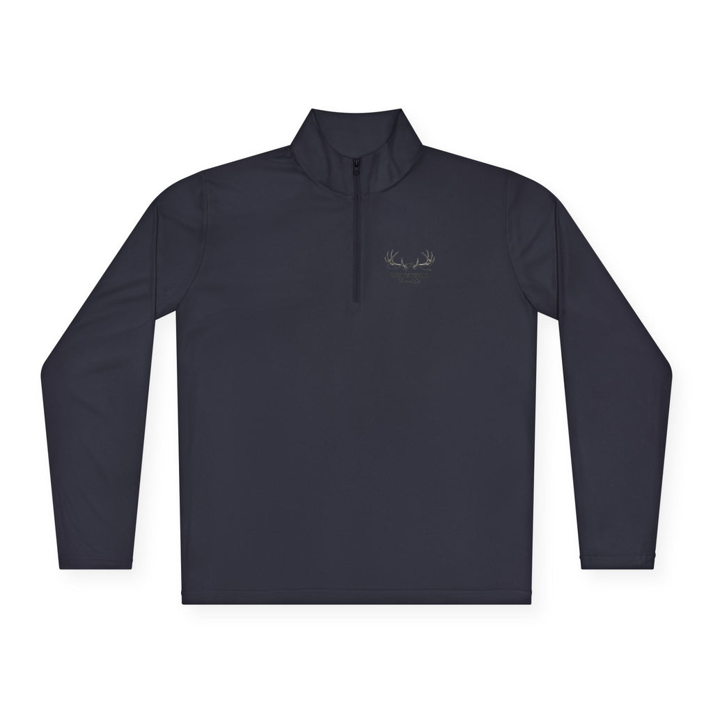 Quarter-Zip Pullover — Minimal Antler Logo Pullover