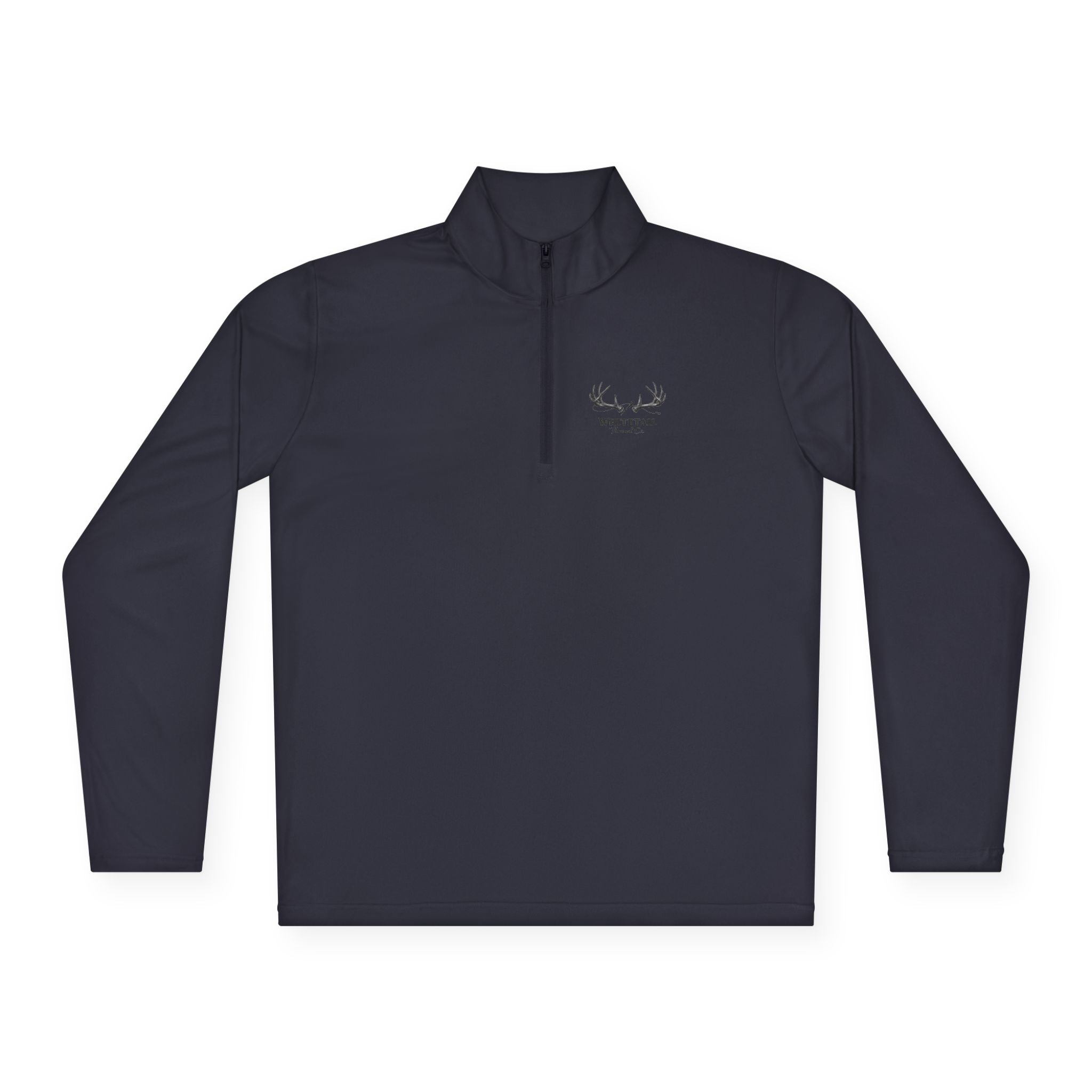 Quarter-Zip Pullover — Minimal Antler Logo Pullover