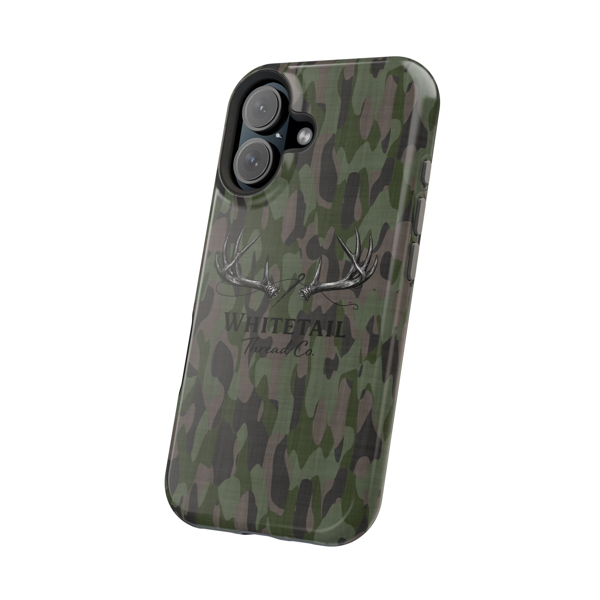 Camouflage Whitetail Antlers Phone Case — Magnetic Impact-Resistant