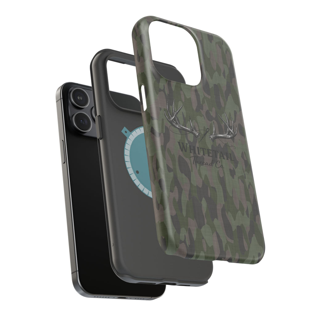 Camouflage Whitetail Antlers Phone Case — Magnetic Impact-Resistant