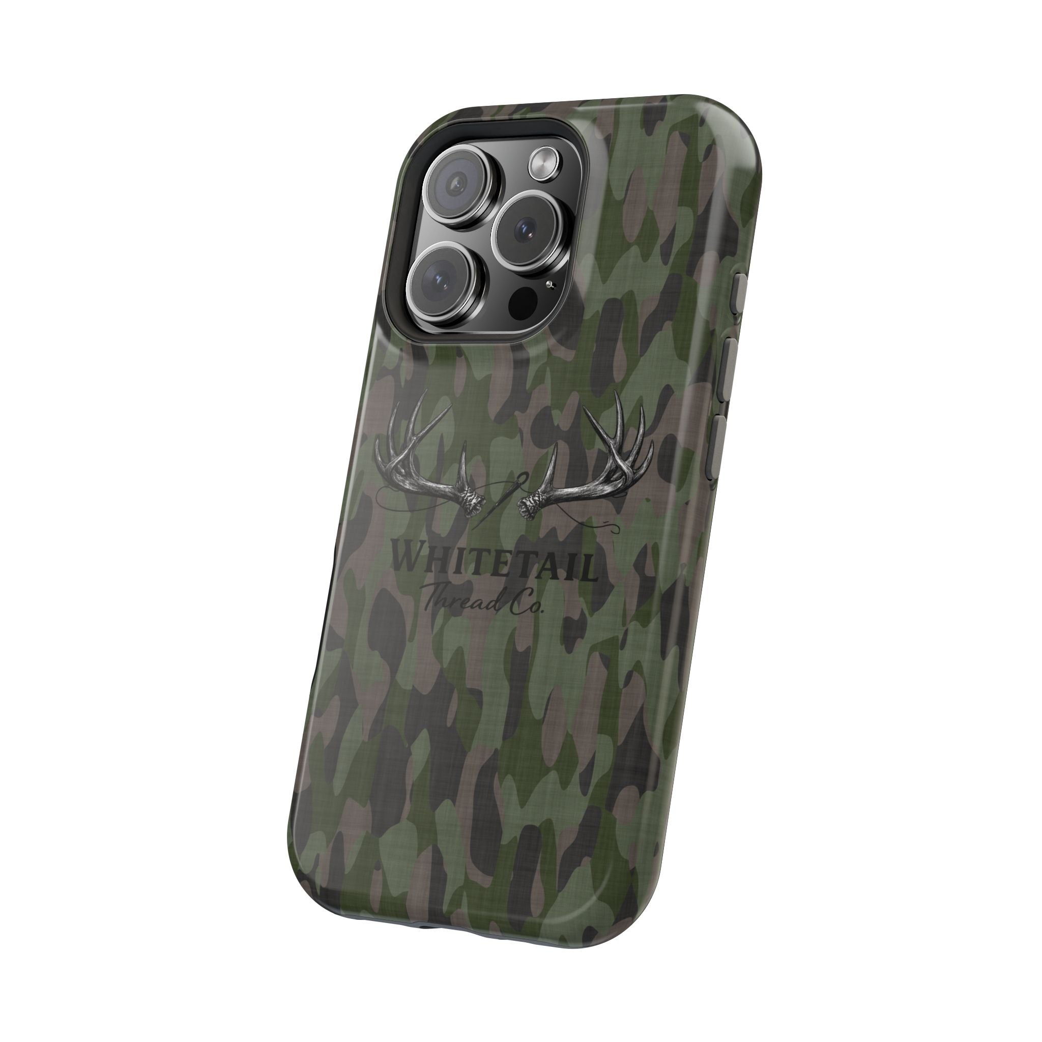Camouflage Whitetail Antlers Phone Case — Magnetic Impact-Resistant
