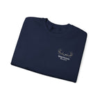 Whitetail Thread Antler Crewneck Sweatshirt — Small logo American Flag Sleeve