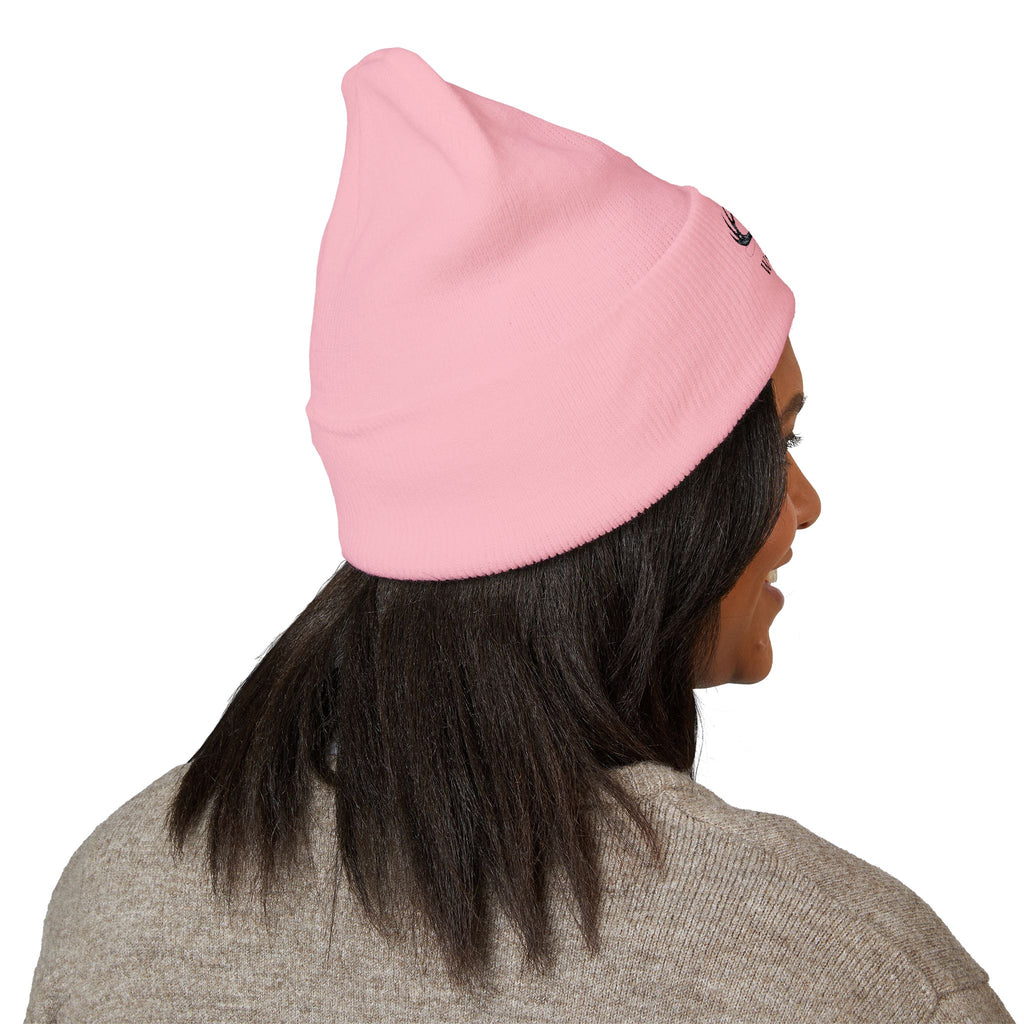 Embroidered 'Whitetail' Antler Knit Beanie — Cozy Hunting & Outdoor Winter Hat