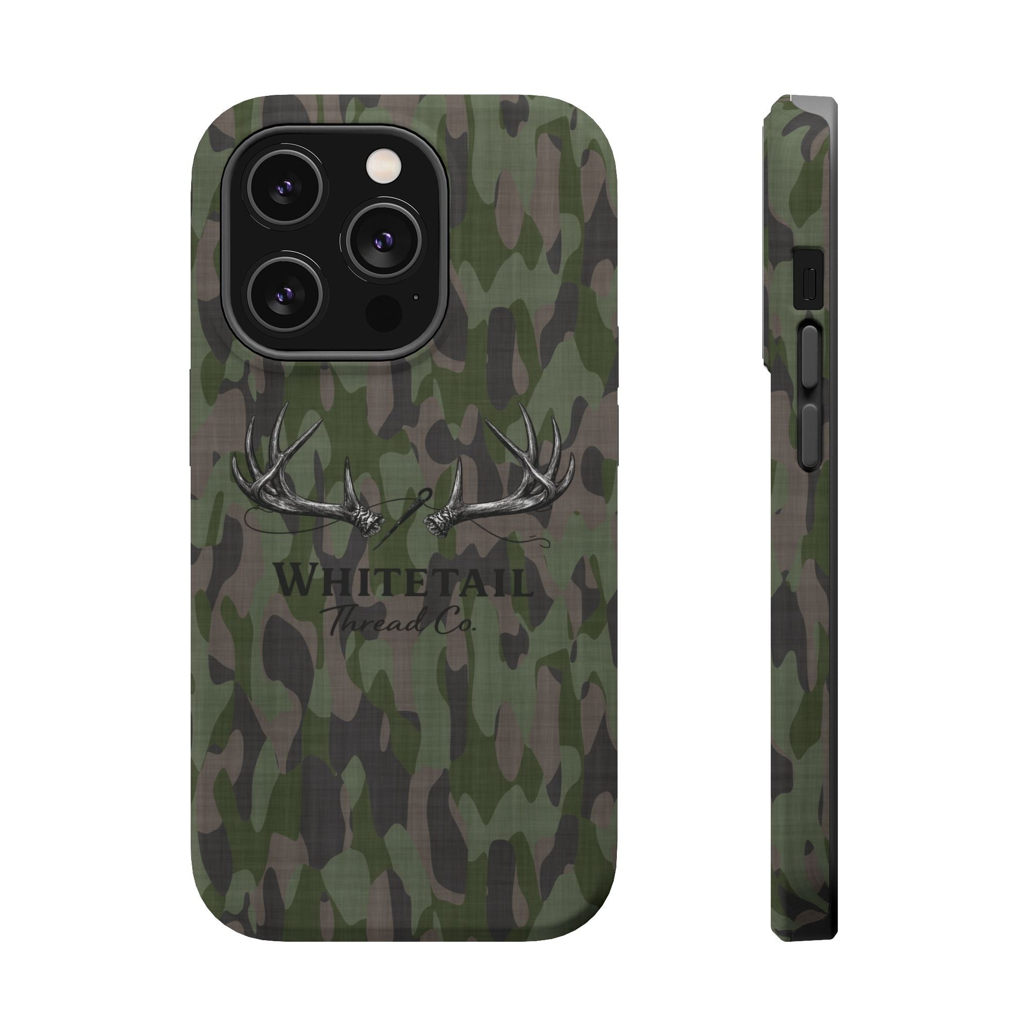 Camouflage Whitetail Antlers Phone Case — Magnetic Impact-Resistant
