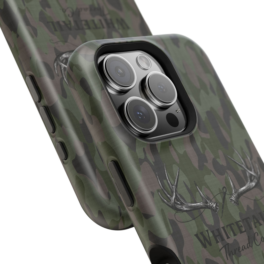 Camouflage Whitetail Antlers Phone Case — Magnetic Impact-Resistant