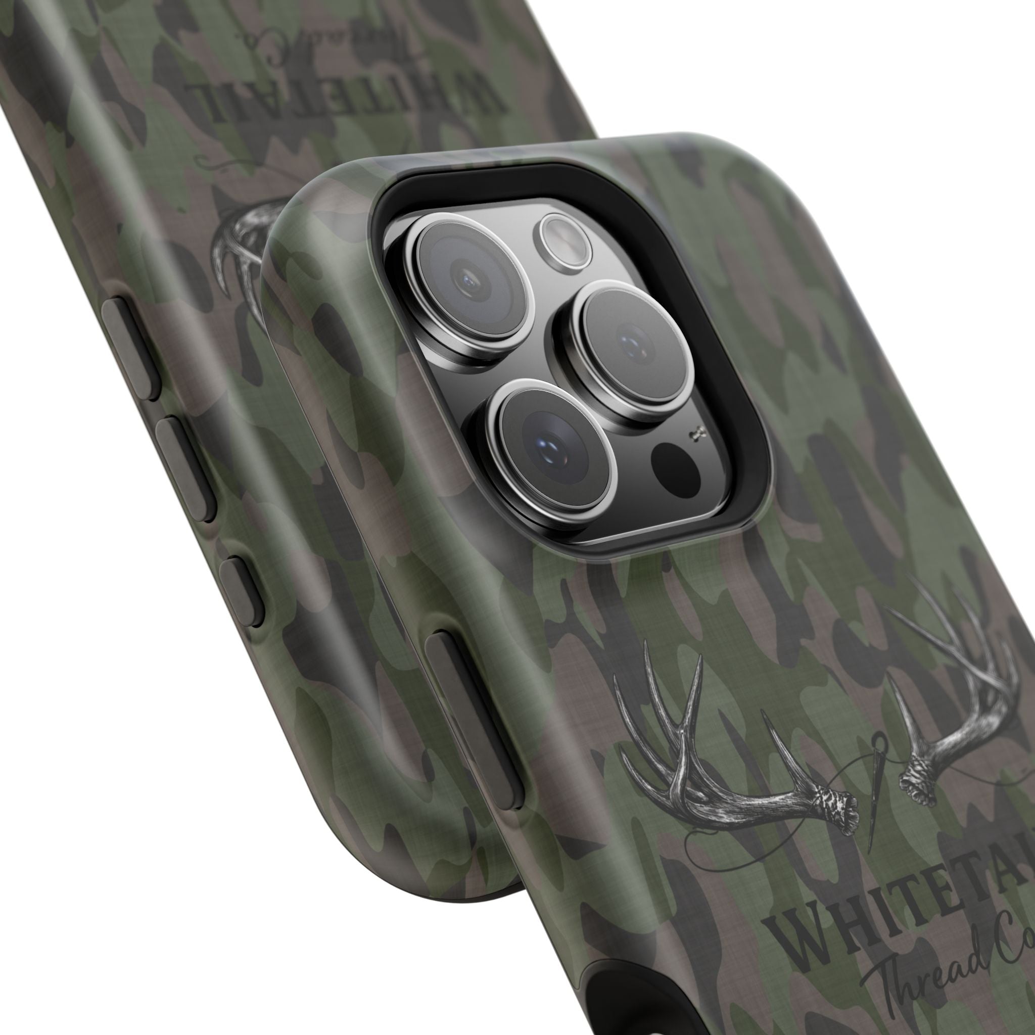 Camouflage Whitetail Antlers Phone Case — Magnetic Impact-Resistant
