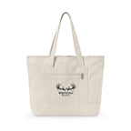 Whitetail Antler Canvas Tote — Zippered  Shopper Bag