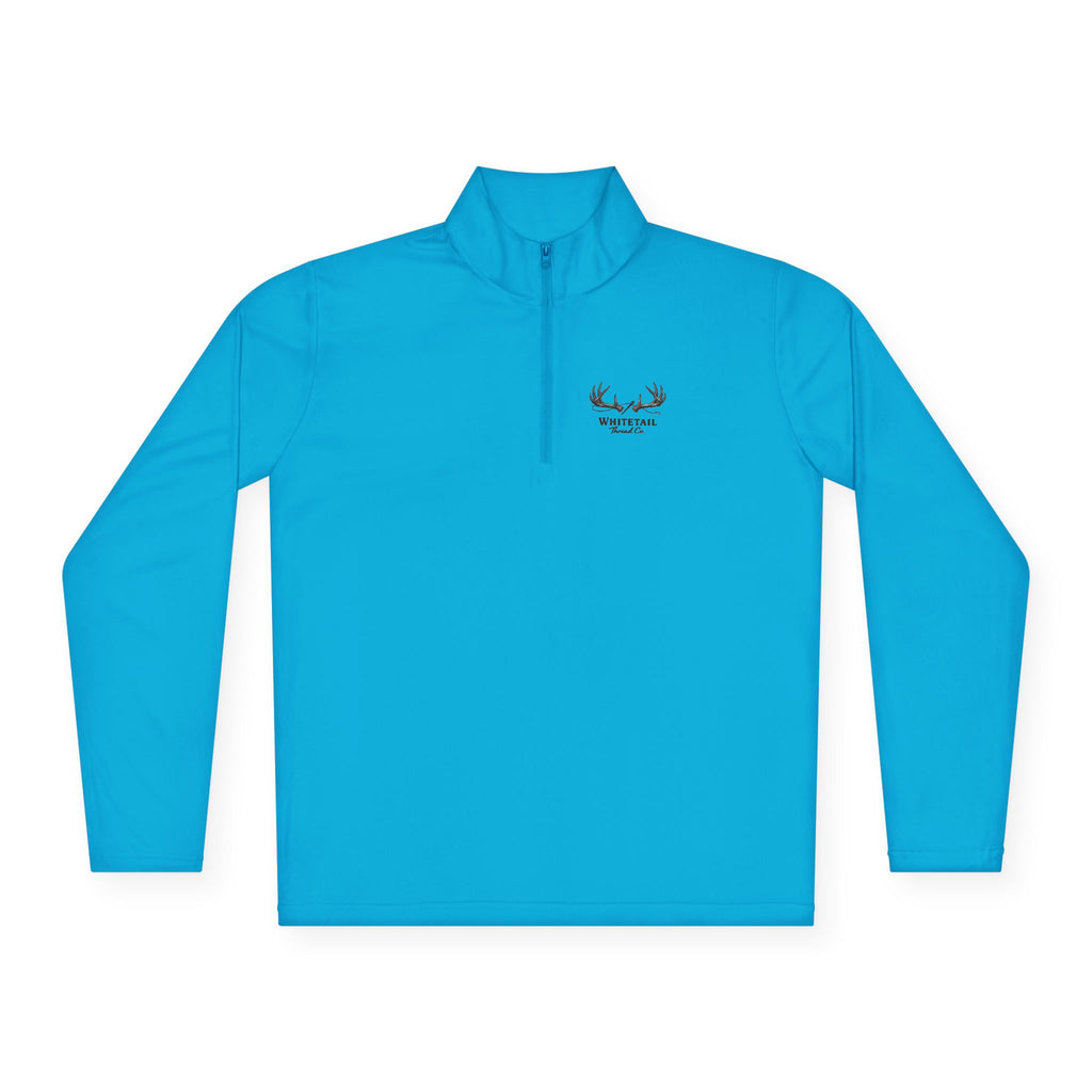 Quarter-Zip Pullover — Minimal Antler Logo Pullover