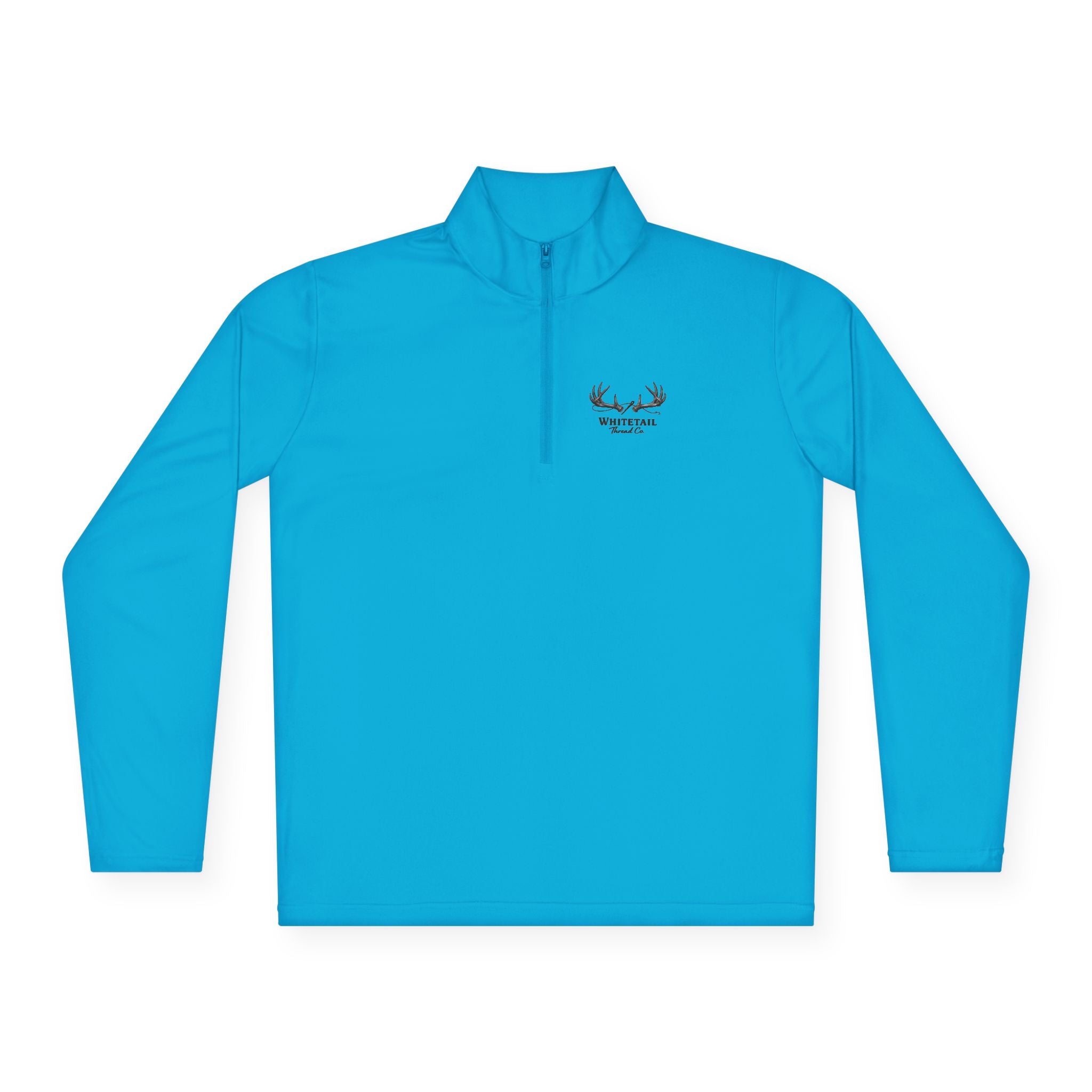 Quarter-Zip Pullover — Minimal Antler Logo Pullover