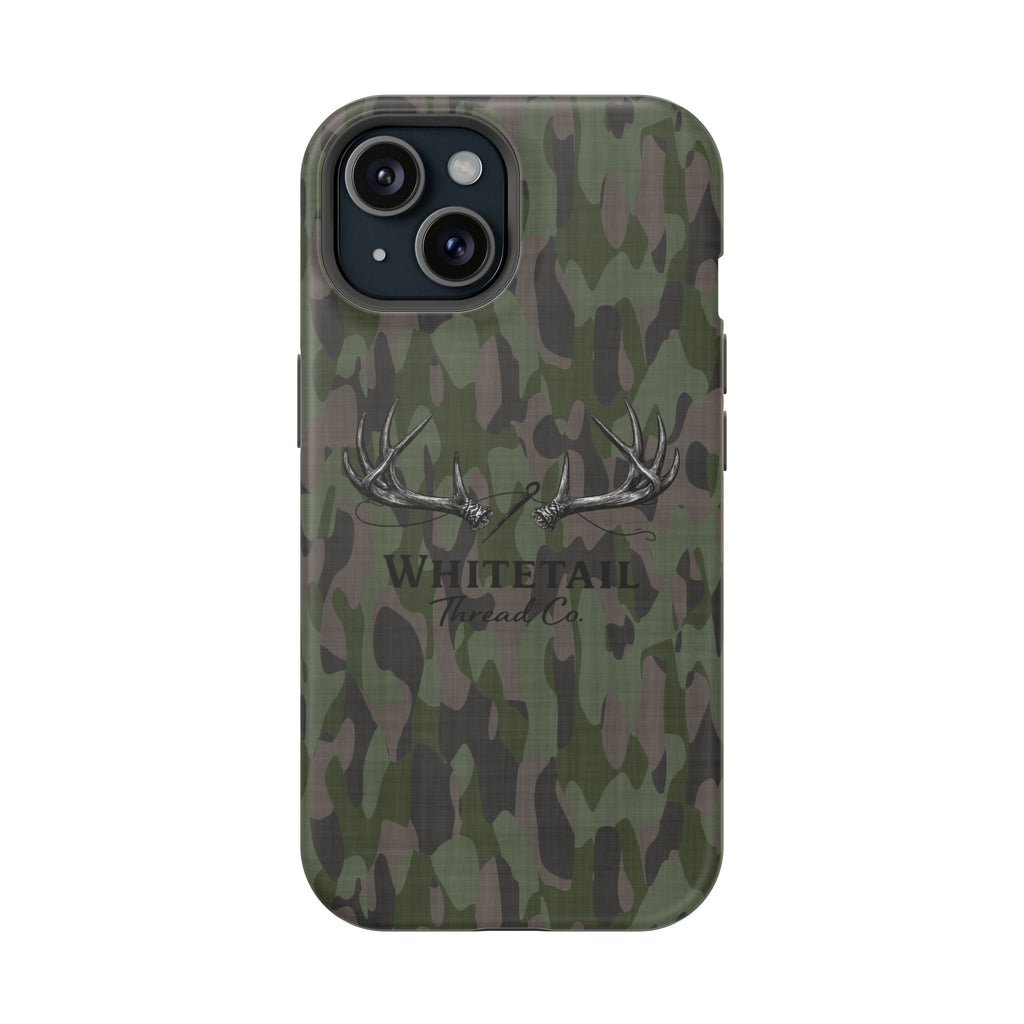 Camouflage Whitetail Antlers Phone Case — Magnetic Impact-Resistant