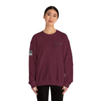 Whitetail Thread Antler Crewneck Sweatshirt — Small logo American Flag Sleeve