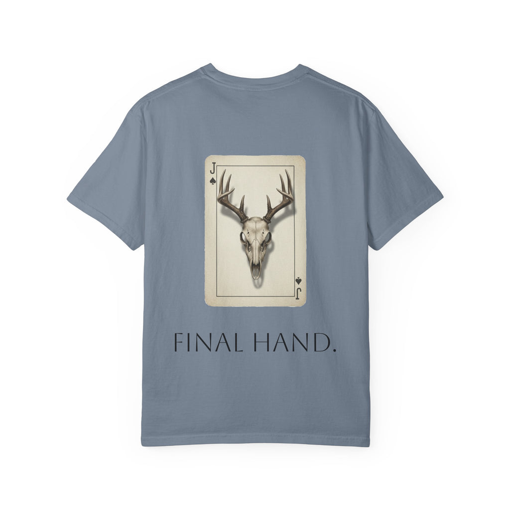 T-Shirt — 'Final Hand' Deer Skull Playing Card Graphic