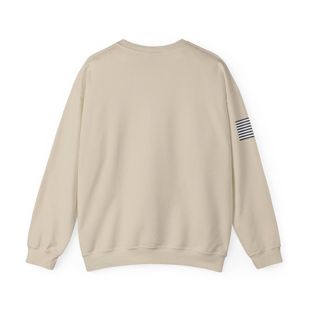 Whitetail Thread Antler Crewneck Sweatshirt — Small logo American Flag Sleeve