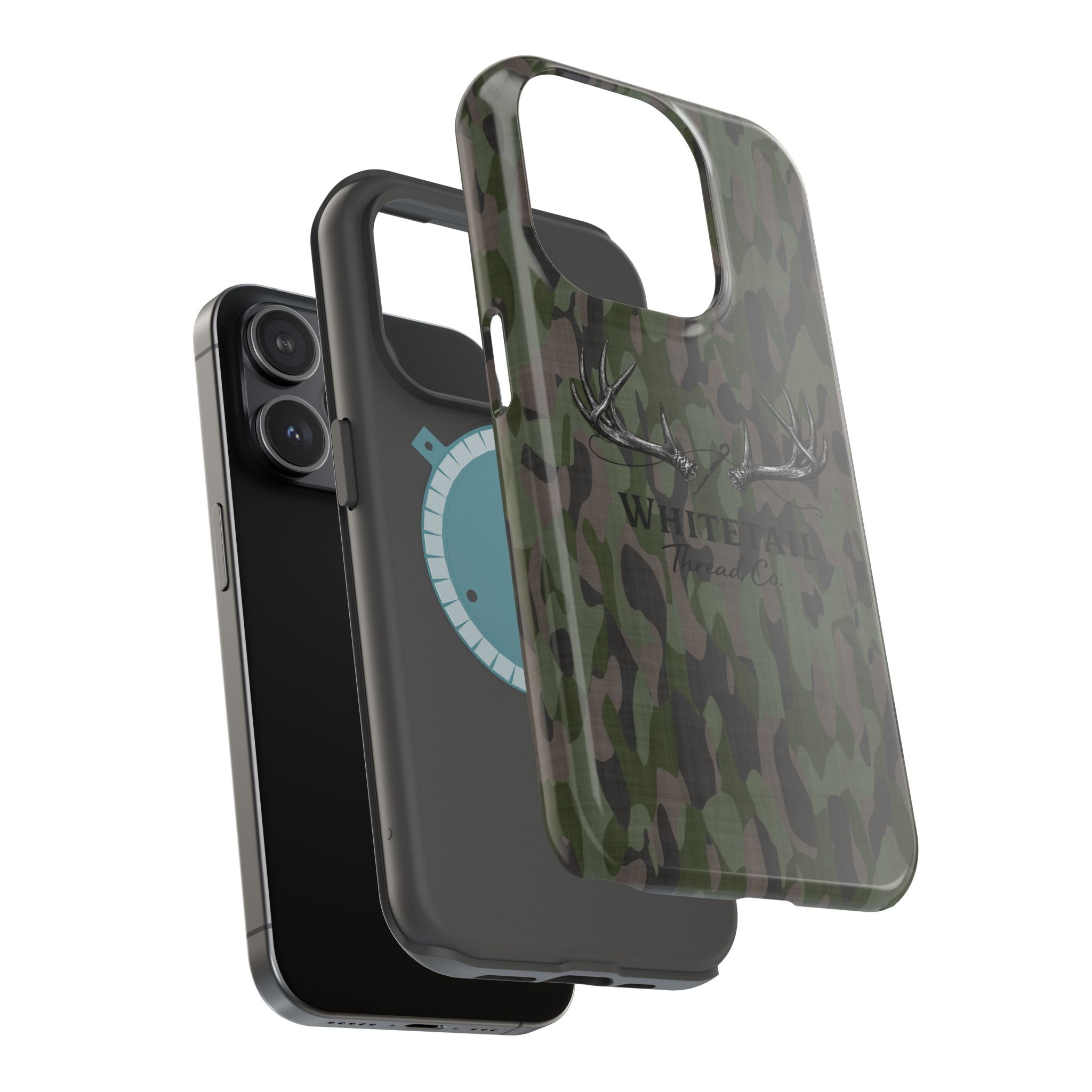 Camouflage Whitetail Antlers Phone Case — Magnetic Impact-Resistant