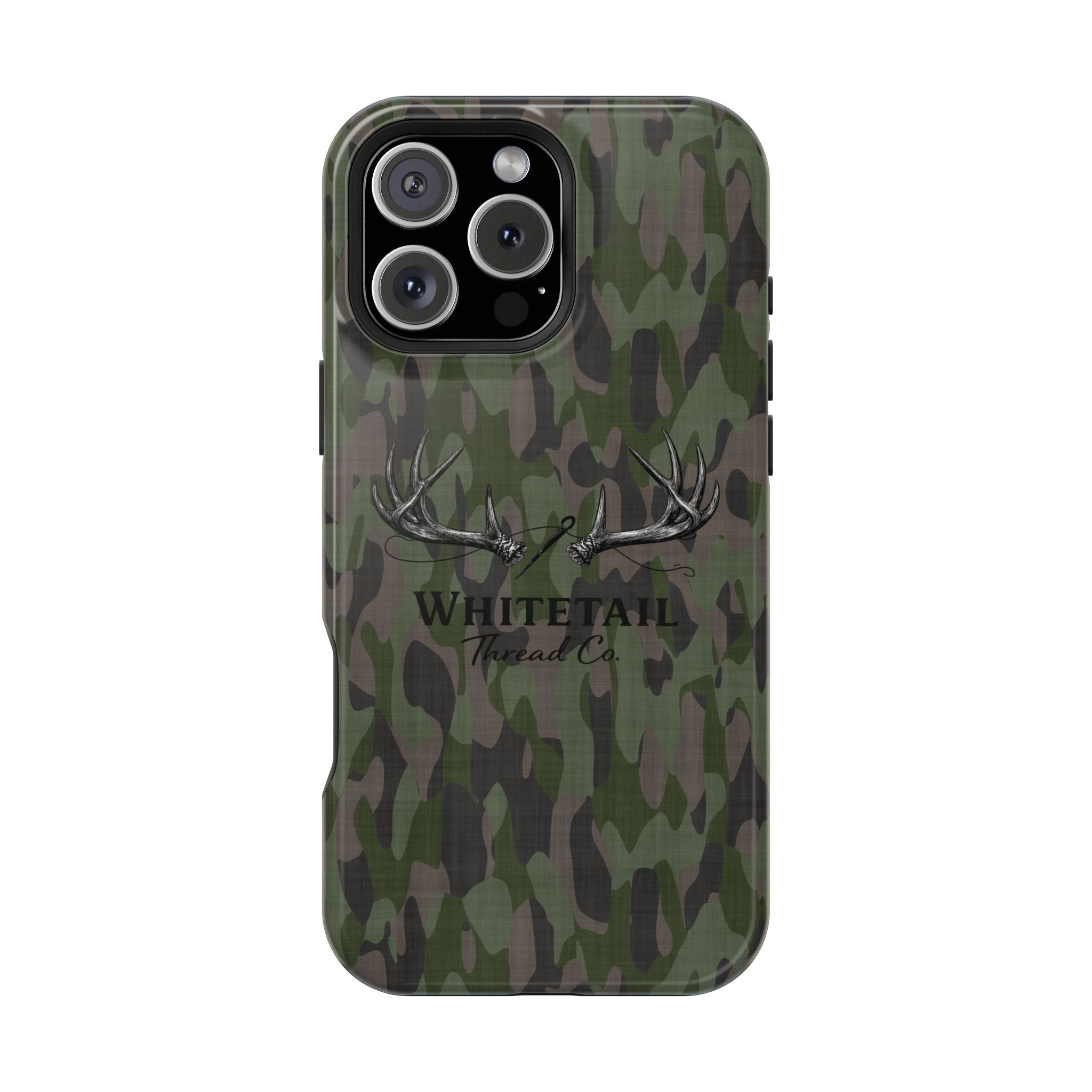 Camouflage Whitetail Antlers Phone Case — Magnetic Impact-Resistant