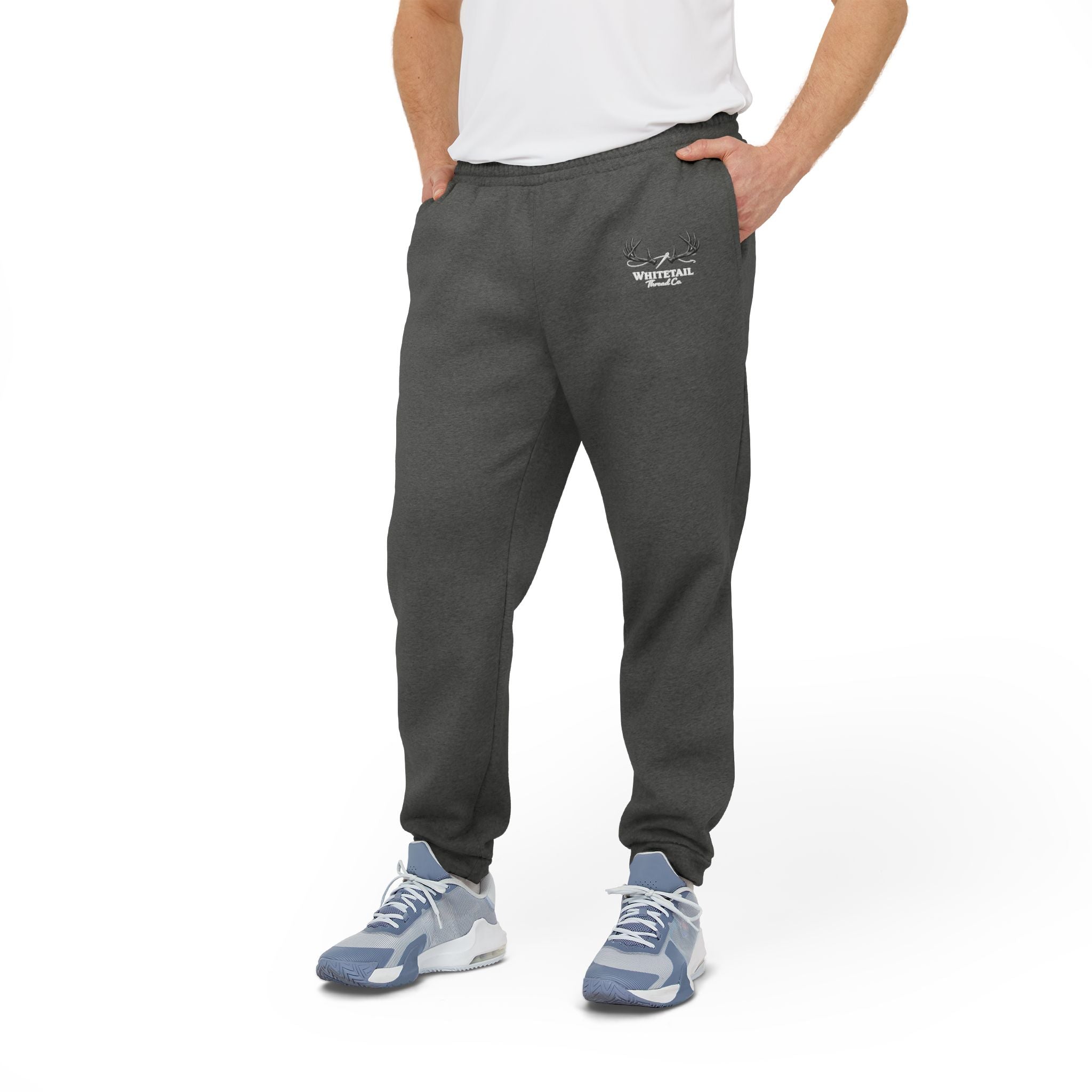 Adidas Fleece Joggers — Antler Logo Sweatpants