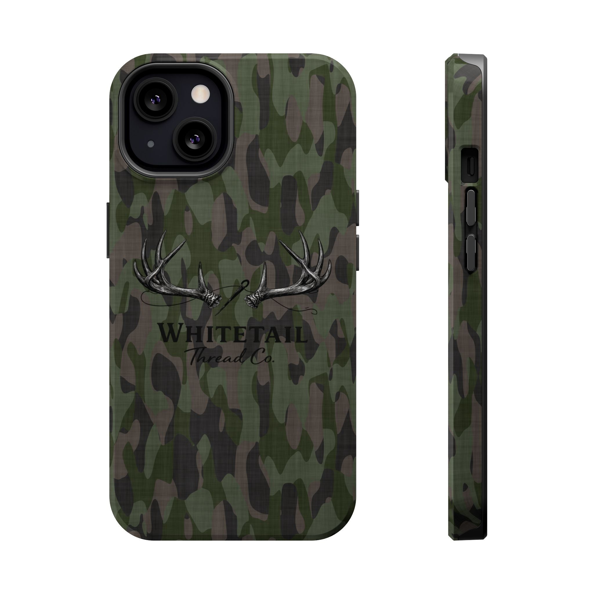 Camouflage Whitetail Antlers Phone Case — Magnetic Impact-Resistant