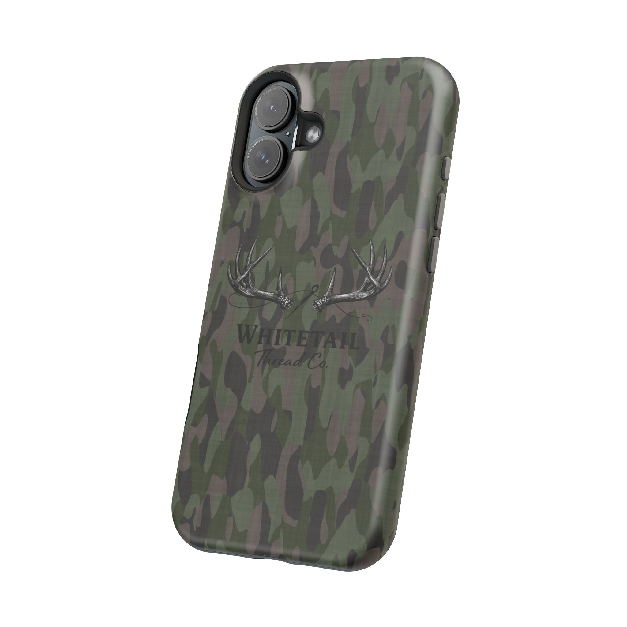 Camouflage Whitetail Antlers Phone Case — Magnetic Impact-Resistant