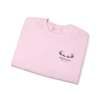 Whitetail Thread Antler Crewneck Sweatshirt — Small logo American Flag Sleeve